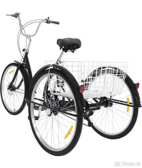 26'' tříkolka pro dospělé 3 kola 6 rychlostí s košíkem - 8