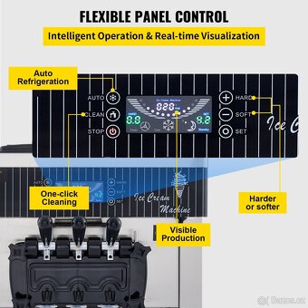 Stroj na výrobu točené zmrzliny VEVOR 2200W - 8