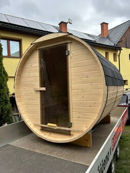 Finská zahradní sudová sauna - výroba v ČR - 8