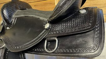 Westernové sedlo 9) černé Basket s úzkou bordurou - 8