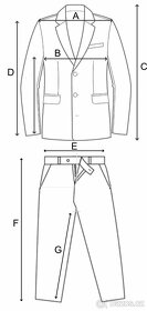 Tmavý společenský pánský oblek Pioba vel. 52 - 8