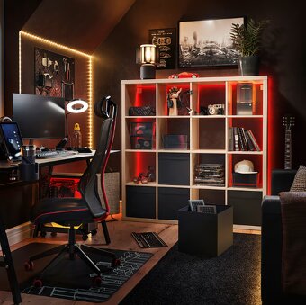 Policový díl / rozdělovač místnosti / knihovna dub - 8