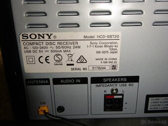 věž SONY HCD-SBT20 ,USB,bluetooth - 8