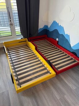 Dětská postel Benlemi, auto žluté, 80x180 cm - jako nová - 8