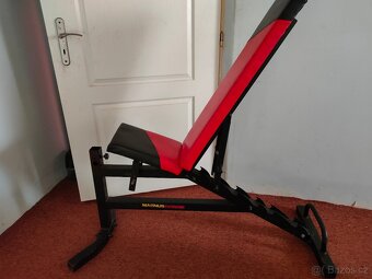 Vybavena posilovací lavice, kladky,, 360kg, polohovací - 8