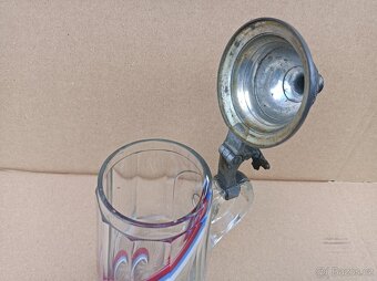 Krásný velmi starý krygl z 1 republiky se zalitou trikolorou - 8