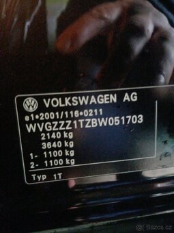 Prodám VW Touran  Cross - 8