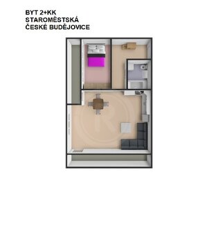 PRODEJ BYTU 2+KK, STAROMĚSTSKÁ, ČESKÉ BUDĚJOVICE - 8