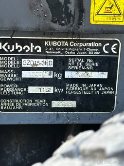 Komunální traktor Kubota GZD15HD - 8
