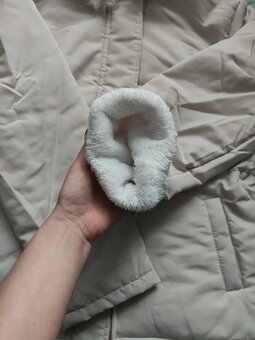 Jarní/podzimní nepromokavá bunda (parka), béžová bunda, park - 8