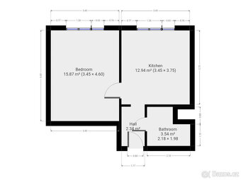 Pronájem bytu 2+kk, Nedašovská, Zličín, 16900 Kč/měs, 37 m2 - 8