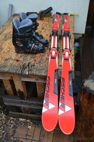 dětské ski Fischer 140 cm  vázko Tyrolka boty Lowa 24cm EU 3 - 8
