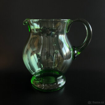 Retro džbán 1.7l, zelené sklo - 8