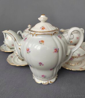 Úžasná porcelánová mokka souprava Otto Hädrich Witwe (OHW) - 8