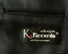 Pánský oblek černomodrý sako + kalhoty 24 K Riccardo Germany - 8