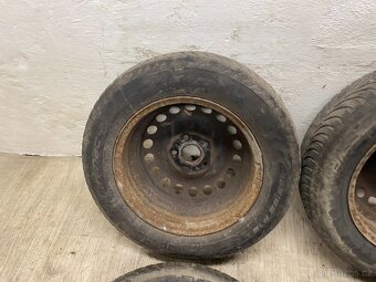 4x PLECHOVÝ DISK 6Jx15H2 ET47 5x112 S PNEU APOLLO 195/65R15 - 8