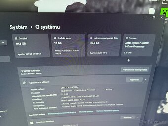 Herní PC RTX 4070 super AMD Ryzen 7 5700x - 8