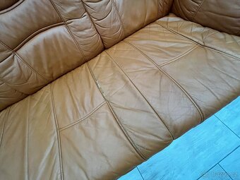 Kožená sedačka+ 2x křesla - 8