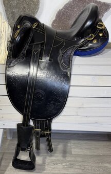 Australské sedlo bez hrušky černé krátké - 8