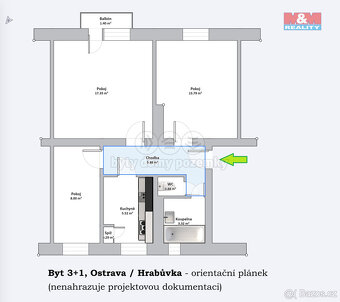 Prodej bytu 3+1, 54 m², Ostrava, ul. Mitušova - 8