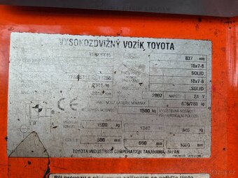 Použitý vysokozdvižný vozík Toyota 1,5t AKU - 8