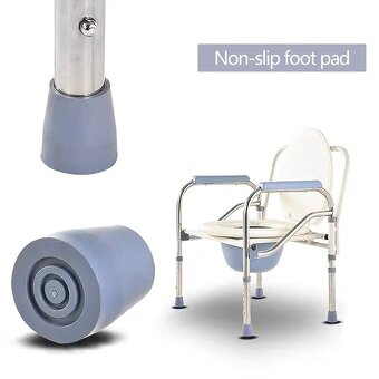 Seniorská toaletní židle, výškově nastavitelná - 8