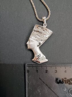 Stříbrný (925) řetízek s přívěskem Nefertiti - 8