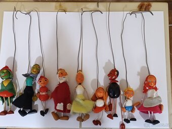 Staré retro loutky, hračky - 9 ks - 8