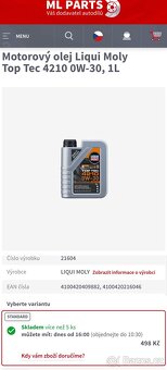 LIQUI MOLY originální oleje TopTec 4210 0w30 C3 LL-04 - 8