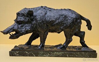 Fritz Diller Bronzový kanec Divoký kanec - 8