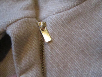 Béžový zimní kabát zn. Mango, L/40, 62% vlny - 8