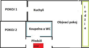 Dlouhodobý pronájem 3+1 68m2 a12m2 lodžie Praha 4 Modřany - 8
