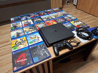 Prodám Playstation 4 slim 500gb + 24 her Top Stav - 8