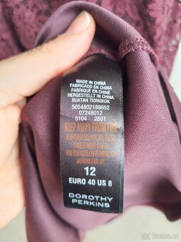 Krásné krajkové šaty s límečkem Dorothy Perkins vel. 40 - 8