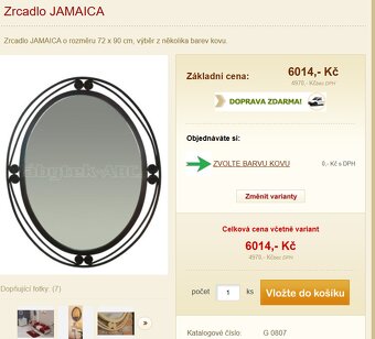 Kované zrcadlo se stolkem - 8