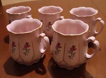 Hrnky růžový porcelán - 8