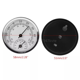 Kombinovaný analogový chromový teploměr / vlhkoměr - 8