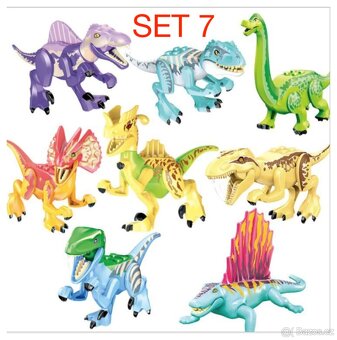 Rôzne dinosaury (8ks) typ lego - nové, nehrané - 8