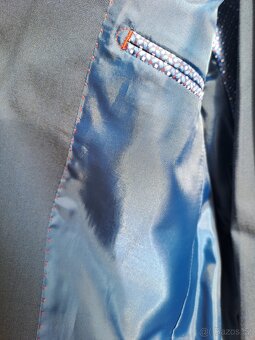 Společenský pánský oblek vel. 46/182 - modrý - 8