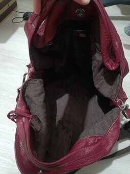 Kožená vínová kabelka Furla - 8