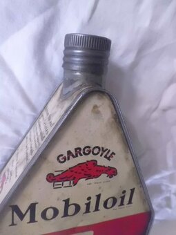 Vzácná Starožitná Plechovka GARGOYLE - MOBILOIL - Pěkná - 8