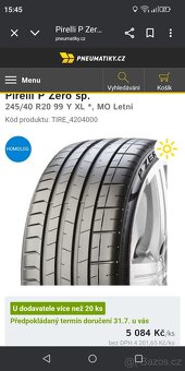 275/35 R20 + 245/40 R20 XL Nové Pirelli DOT 25 - 8