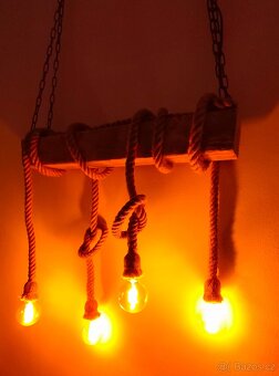 Stropní svítidlo + 4 led žárovky - 8