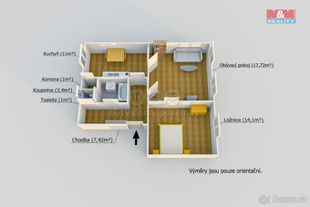 Prodej bytu 2+1, 56 m², Rokycany, ul. Družstevní - 8