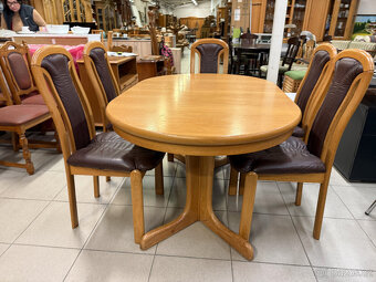 dvakrát set dubový stůl se šesti židlemi - 8