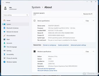 Lenovo V15 G3 – i3/8GB/256GB NVMe – Windows 11 Pro - 8