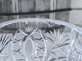 Ručně broušená křišťálová dóza - cukřenka - 8