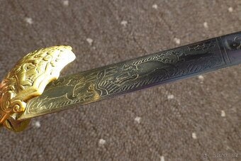 Lovecký tesák - Asi 18. století - Rytá čepel - 8