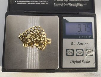 Zlatý masivní pánský náramek 14K ( 585 punc) 9,75 gramů - 8