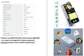 Transformátory REYLAX LED - 8